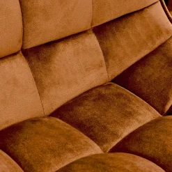 Garnero Arredamenti Sgabelli-Sgabello imbottito regolabile in velluto terracotta nero Fost Arancio