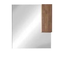 Garnero Arredamenti Specchio Per Bagno|Specchi-Specchiera 120x110cm bagno con led e pensile rovere Alvarez Noce