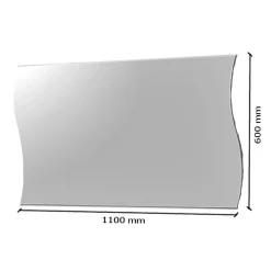 Garnero Arredamenti Specchio Per Bagno|Specchi-Specchiera 110x60cm bianco lucido Sea Gihome®