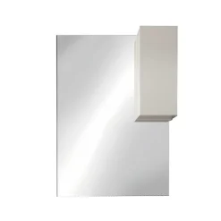 Garnero Arredamenti Specchio Per Bagno|Specchi-Specchiera 80x110cm da bagno con led e pensile lucido Minister Bianco