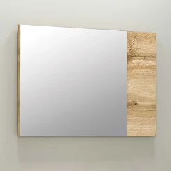 Garnero Arredamenti Specchio Per Bagno|Specchi-Specchiera 80x50cm da parete quercia Tamika