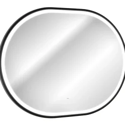 Garnero Arredamenti Specchi|Specchi-Specchio da parete con led 70x90cm Glossy 3 Nero