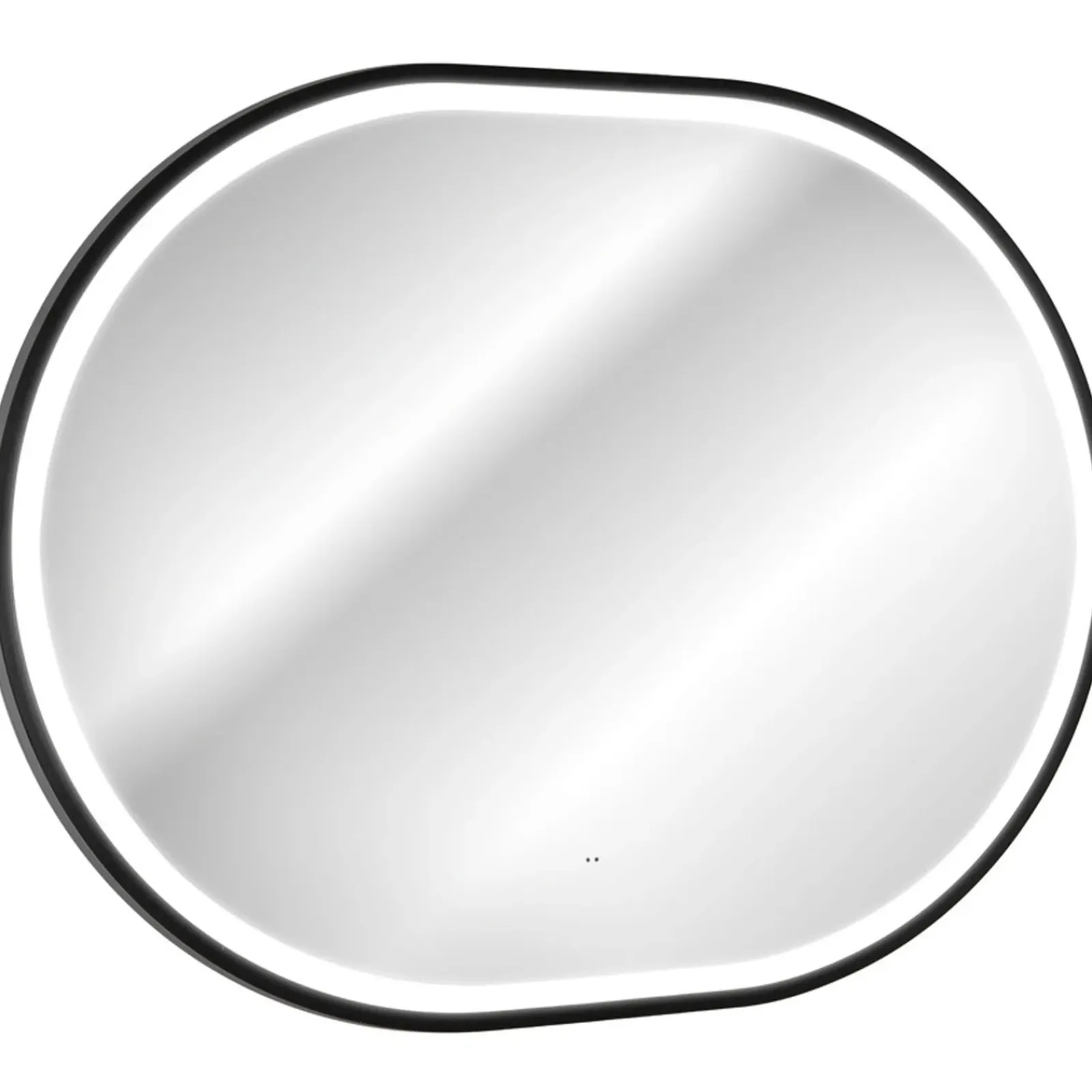 Garnero Arredamenti Specchi|Specchi-Specchio da parete con led 70x90cm Glossy 3 Nero