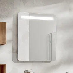 Garnero Arredamenti Specchio Per Bagno|Specchi-Specchio da parete con led 60x70cm Spot