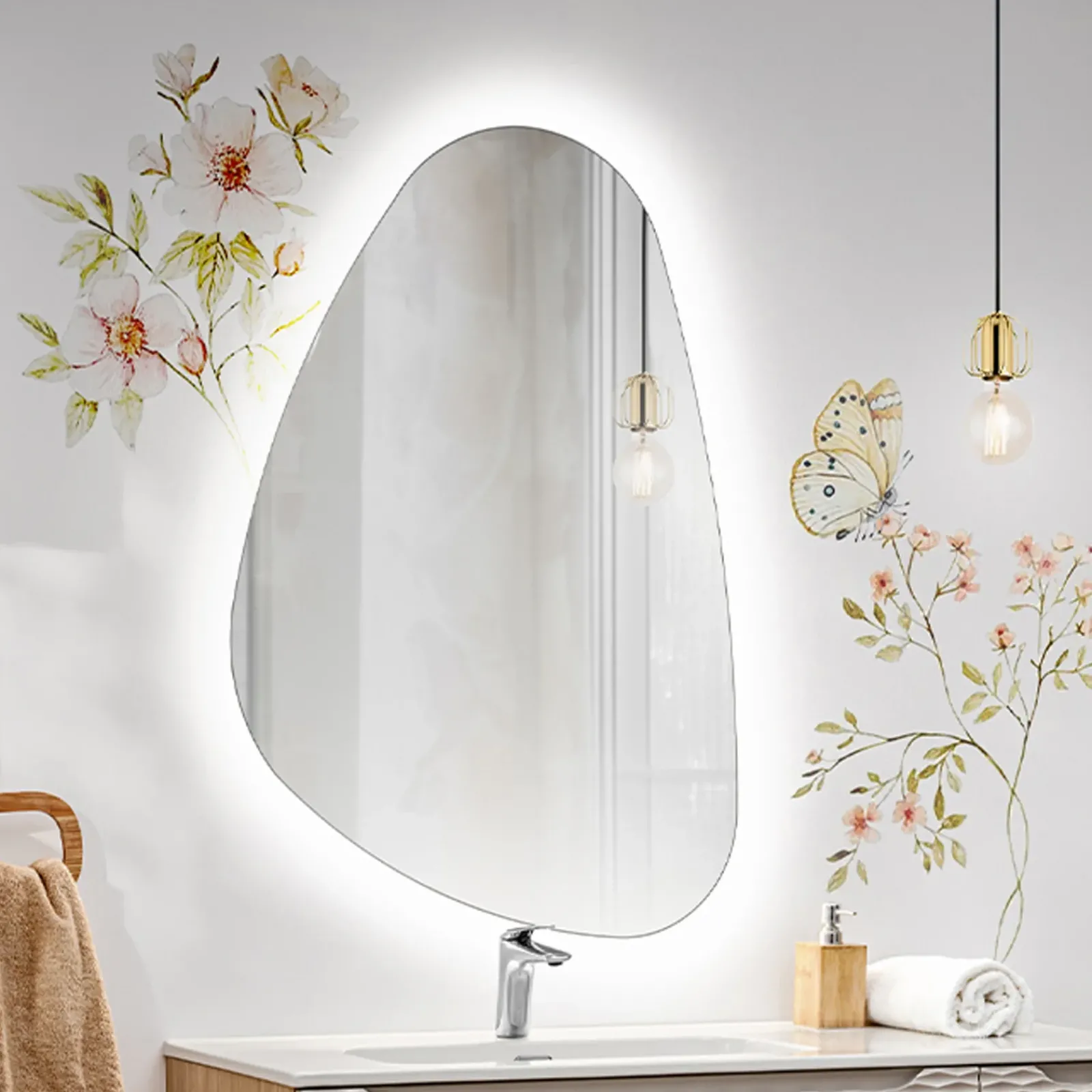 Garnero Arredamenti Specchi|Specchi-Specchio da parete retroilluminato 74x103cm Nude