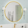 Garnero Arredamenti Specchio Per Bagno|Specchi-Specchio da parete retroilluminato 80x80cm dorato Goldy
