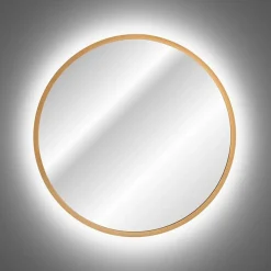 Garnero Arredamenti Specchio Per Bagno|Specchi-Specchio da parete retroilluminato 80x80cm dorato Goldy