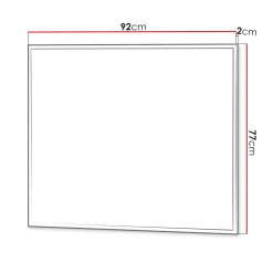 Garnero Arredamenti Specchi|Specchi-Specchio ingresso da parete 92x77cm bianco Accent Bianco Opaco