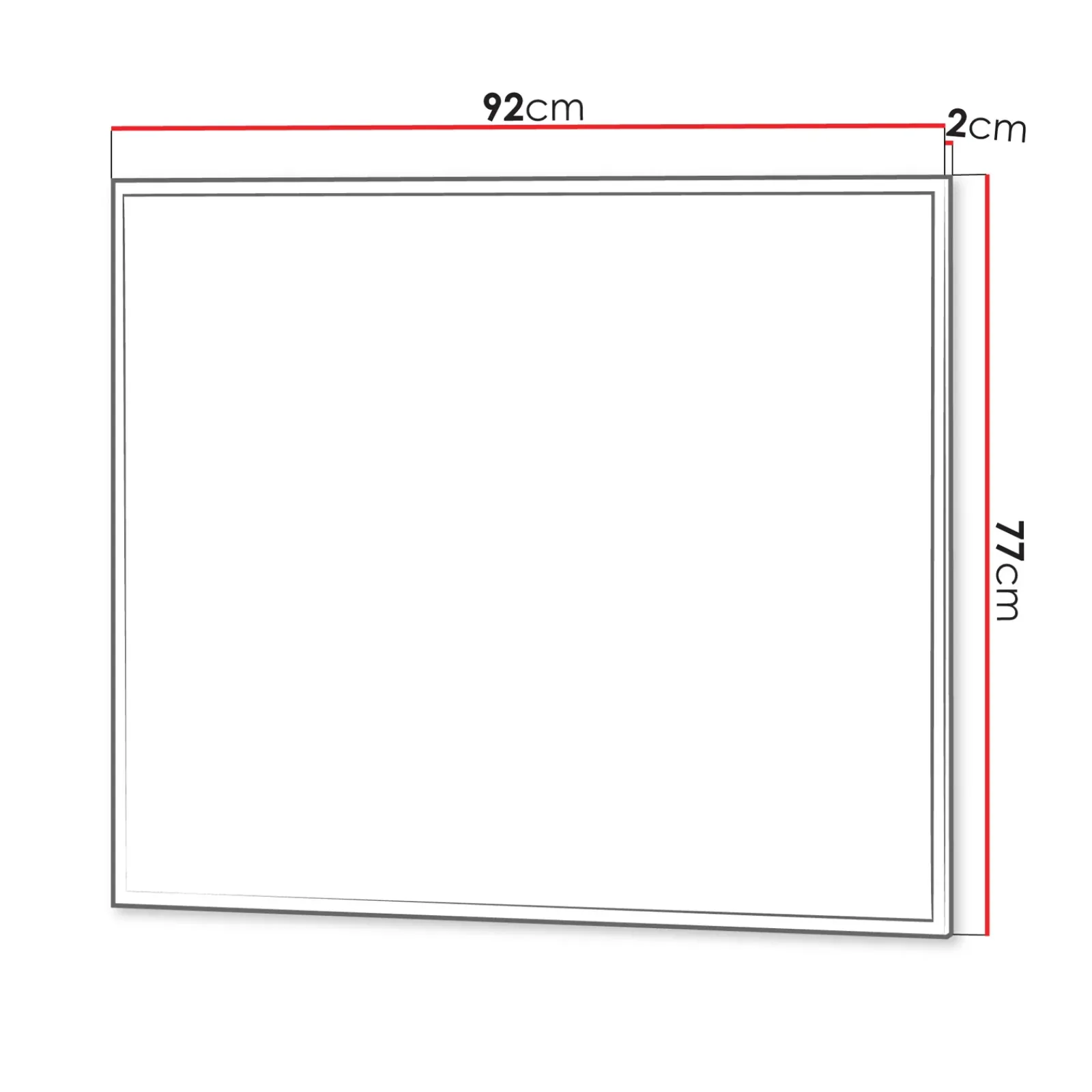 Garnero Arredamenti Specchi|Specchi-Specchio ingresso da parete 92x77cm bianco Accent Bianco Opaco