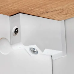 Garnero Arredamenti Specchi|Specchi-Specchio mobile contenitore 94x72cm 3 ante bianco rovere Dual