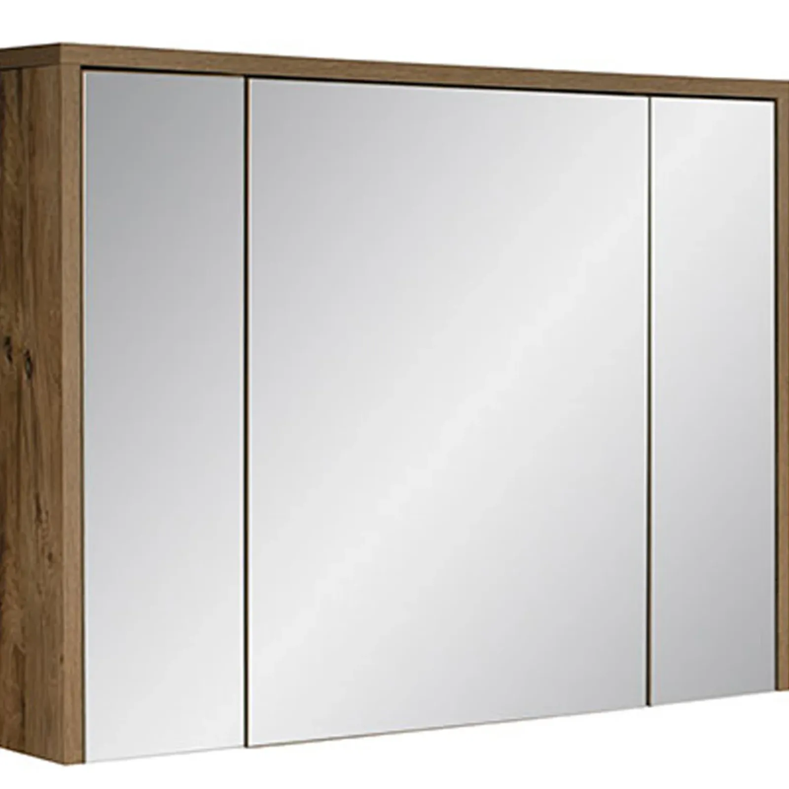 Garnero Arredamenti Specchi|Specchi-Specchio mobile contenitore 100x75cm 3 ante rovere Stony