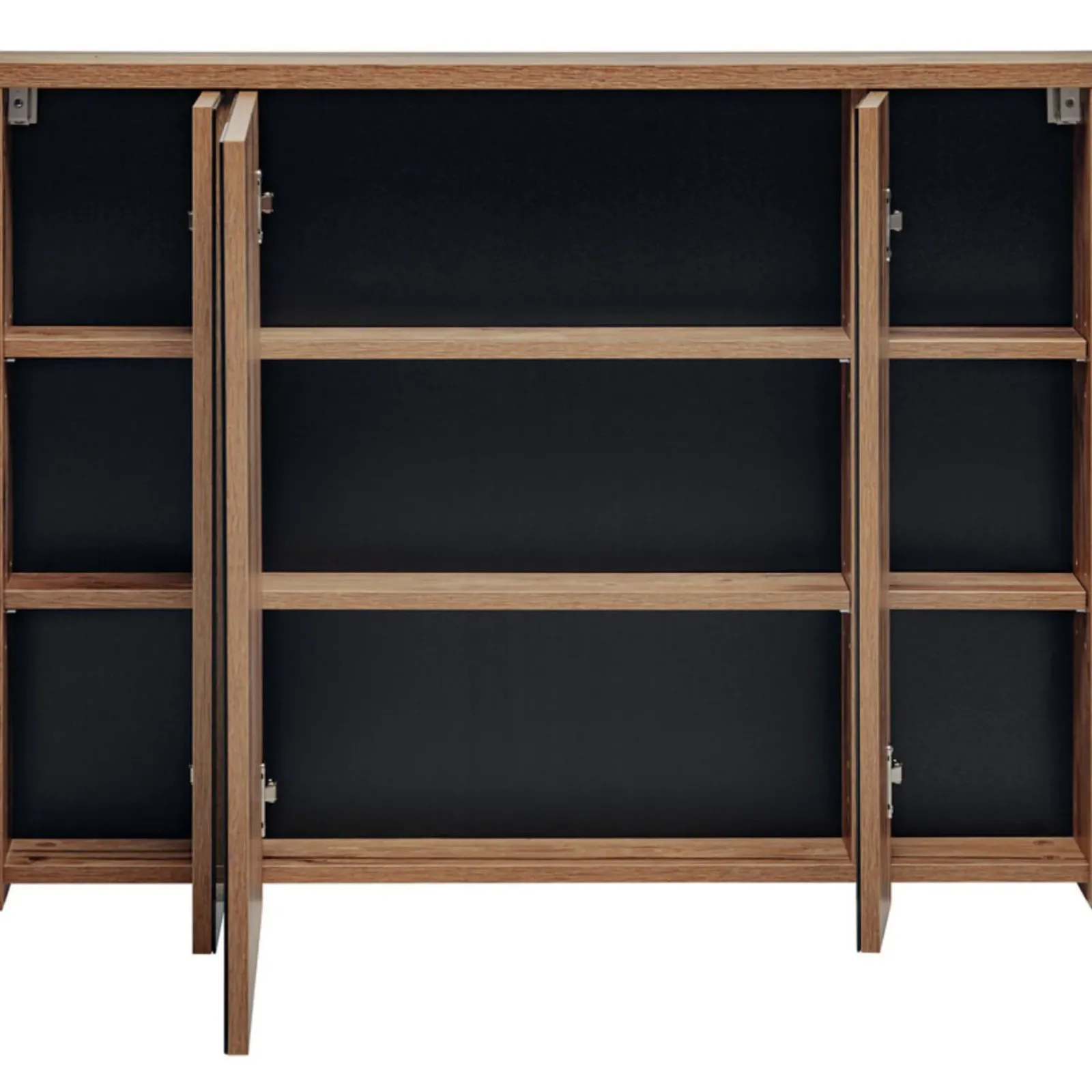 Garnero Arredamenti Specchi|Specchi-Specchio mobile contenitore 100x75cm 3 ante rovere Stony