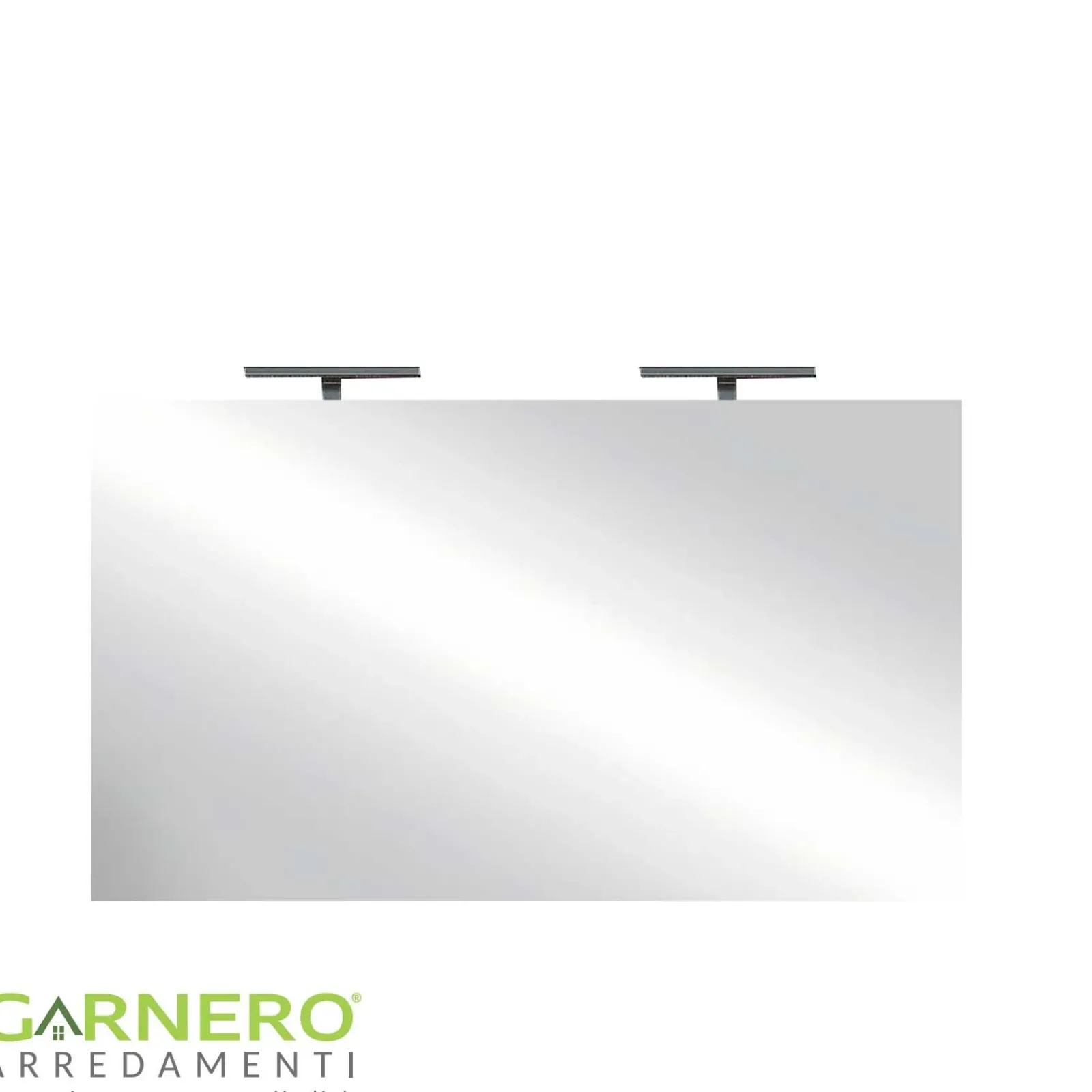 Garnero Arredamenti Specchio Per Bagno|Specchi-Specchio 120x75cm moderno con due LED vetro Premier