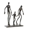 Garnero Arredamenti Decorazioni E Statue-Statua da tavolo Famiglia design 26x33cm effetto rame Serio