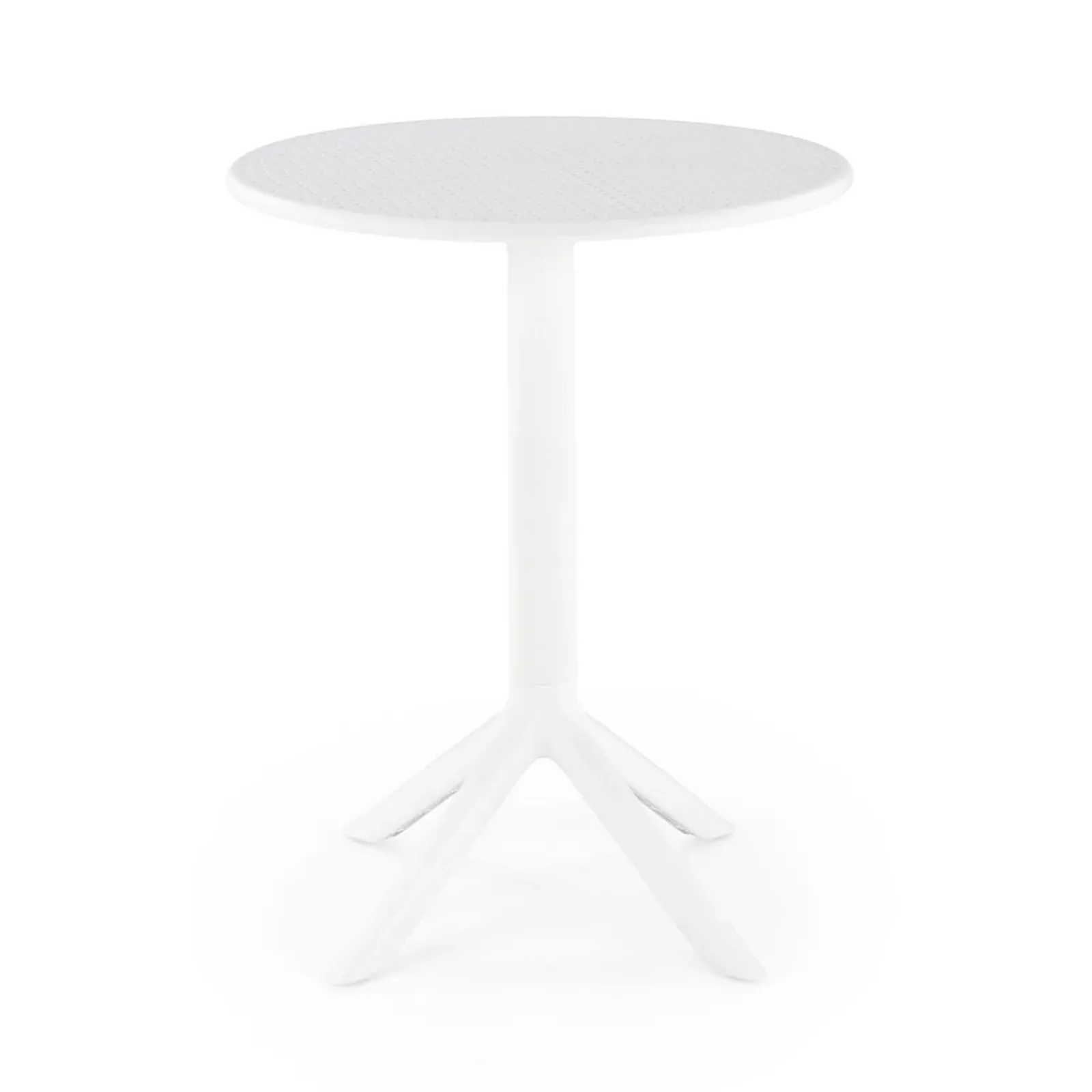 Garnero Arredamenti Tavoli Da Giardino|Tavoli Da Pranzo-Tavolino da giardino rotondo polipropilene 60cm Ondina Bianco