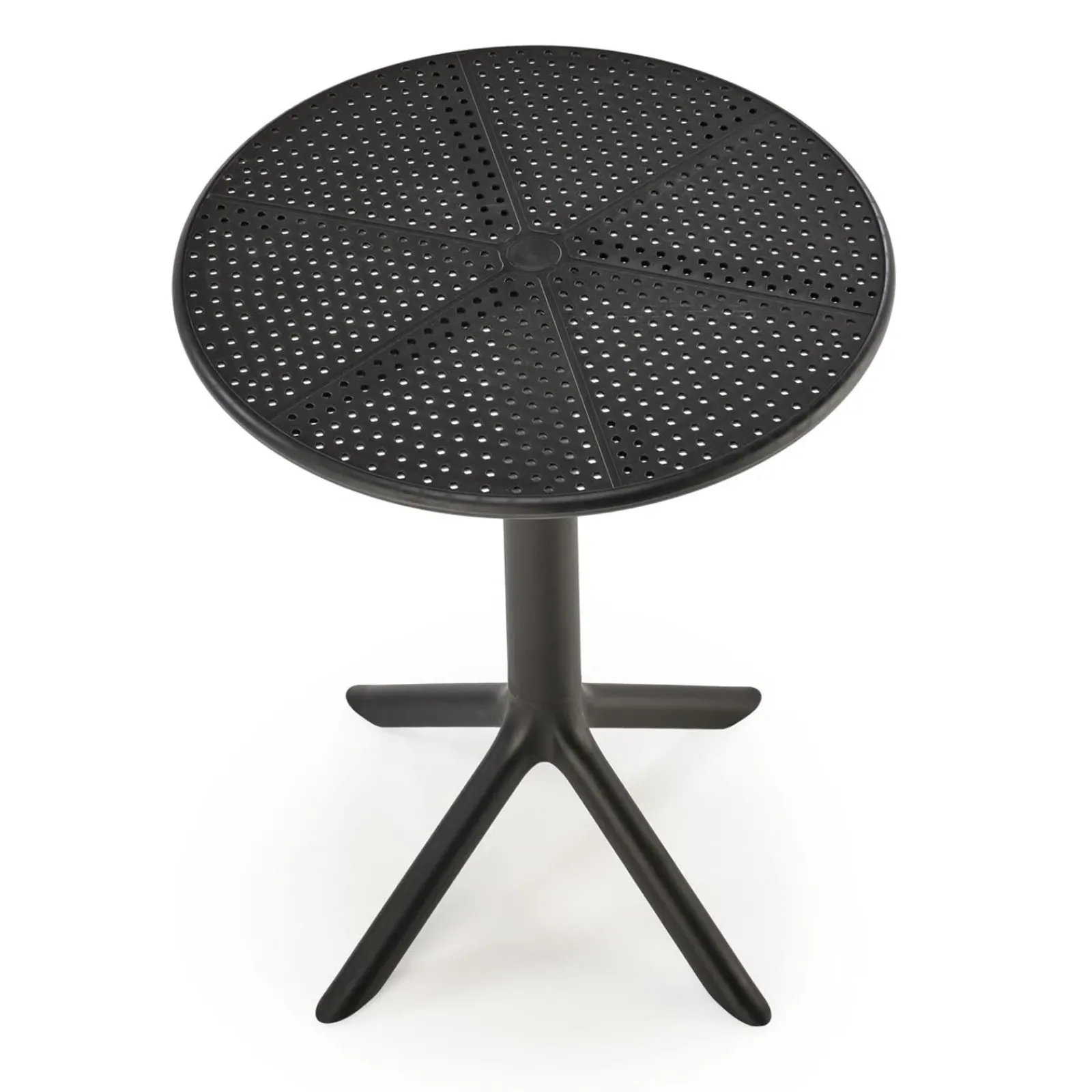 Garnero Arredamenti Tavoli Da Giardino|Tavoli Da Pranzo-Tavolino da giardino rotondo polipropilene 60cm Ondina Nero