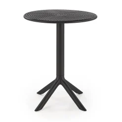 Garnero Arredamenti Tavoli Da Giardino|Tavoli Da Pranzo-Tavolino da giardino rotondo polipropilene 60cm Ondina Nero