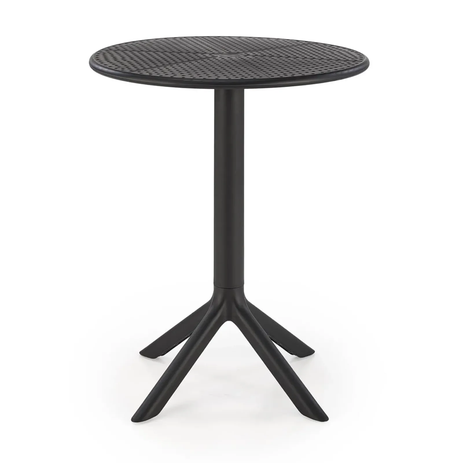 Garnero Arredamenti Tavoli Da Giardino|Tavoli Da Pranzo-Tavolino da giardino rotondo polipropilene 60cm Ondina Nero