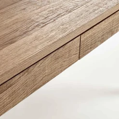 Garnero Arredamenti Tavolini Moderni|Tavolini Moderni-Tavolino da salotto con cassetti 120x55cm noce acciaio nero Yonok