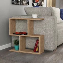 Garnero Arredamenti Tavolini Moderni|Tavolini Moderni-Tavolino da salotto con libreria design 60x60cm sonoma Priocca Rovere