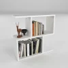 Garnero Arredamenti Tavolini Moderni|Tavolini Moderni-Tavolino da salotto con libreria design 60x59cm bianco Sherman