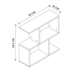 Garnero Arredamenti Tavolini Moderni|Tavolini Moderni-Tavolino da salotto con libreria design 60x59cm bianco Sherman