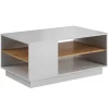Garnero Arredamenti Tavolini Moderni|Tavolini Moderni-Tavolino da salotto con ripiano 100x60cm bianco opaco quercia James
