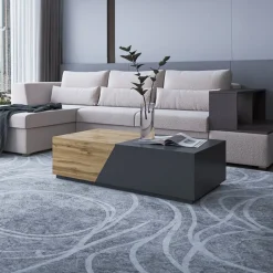 Garnero Arredamenti Tavolini Contenitore|Tavolini Contenitore-Tavolino da salotto contenitore 60x124cm apribile rovere antracite Modesta Antracite - Rovere