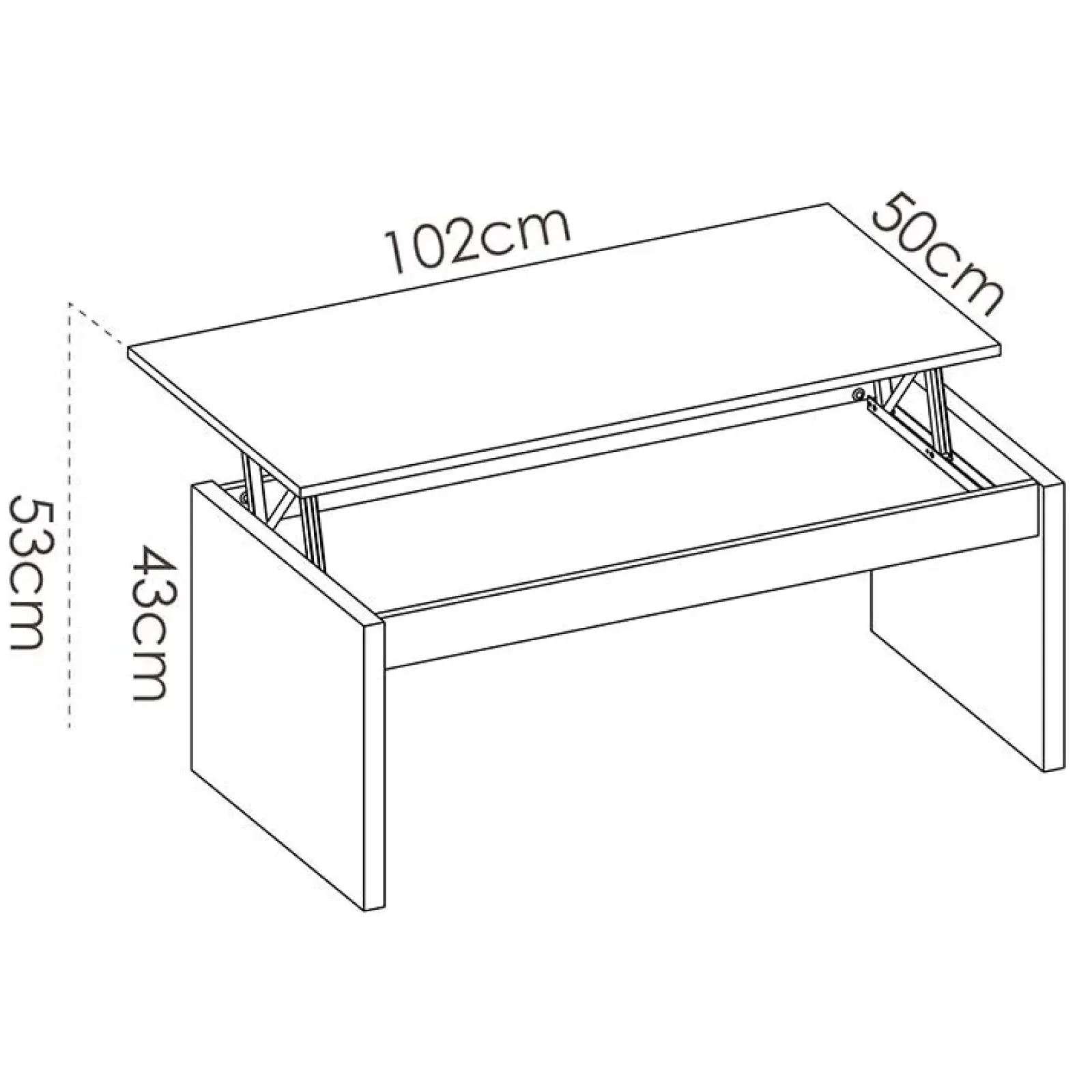Garnero Arredamenti Tavolini Contenitore|Tavolini Contenitore-Tavolino da salotto contenitore 102x50cm elevabile moderno Paris Rovere
