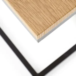 Garnero Arredamenti Tavolini Moderni|Tavolini Moderni-Tavolino da salotto design 40x30cm rovere miele acciaio Radom