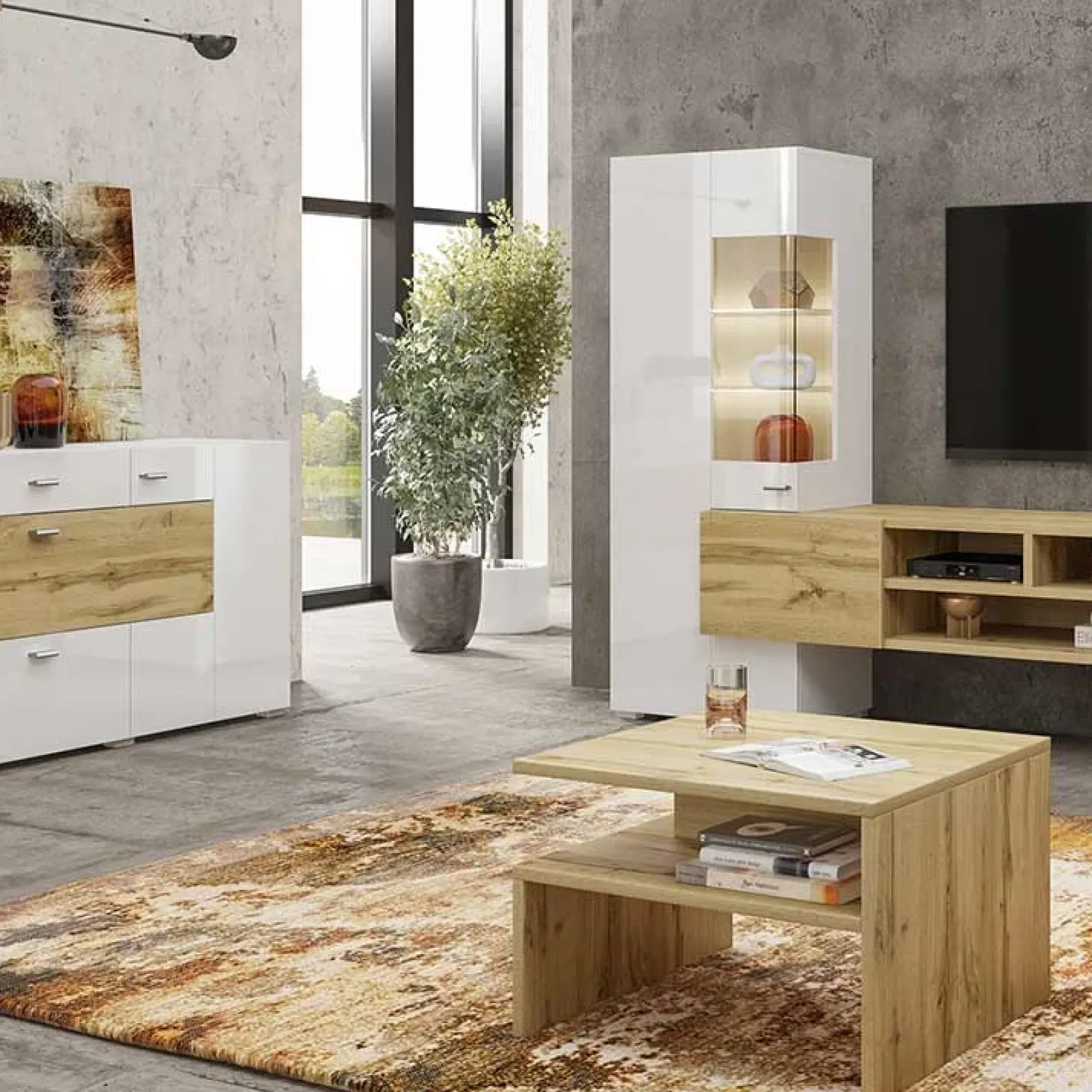 Garnero Arredamenti Tavolini Moderni|Tavolini Moderni-Tavolino da salotto design 66x45cm rovere chiaro Maserati