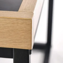 Garnero Arredamenti Tavolini Moderni|Tavolini Moderni-Tavolino da salotto industrial 100x60cm rovere nero Tammy