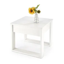 Garnero Arredamenti Tavolini Classici|Tavolini Classici-Tavolino da salotto moderno 60x52cm bianco Libano Bianco Opaco