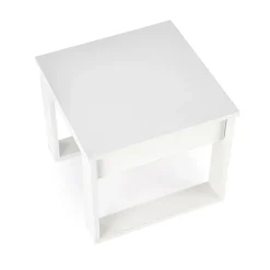 Garnero Arredamenti Tavolini Classici|Tavolini Classici-Tavolino da salotto moderno 60x52cm bianco Libano Bianco Opaco