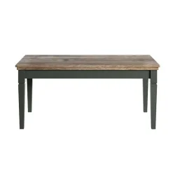 Garnero Arredamenti Tavolini Classici|Tavolini Classici-Tavolino da salotto moderno 110x50cm verde scuro quercia Texel