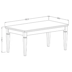 Garnero Arredamenti Tavolini Classici|Tavolini Classici-Tavolino da salotto moderno 110x50cm verde scuro quercia Texel