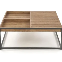 Garnero Arredamenti Tavolini Moderni|Tavolini Moderni-Tavolino da salotto rettangolare moderno 84x80cm noce nero Yala