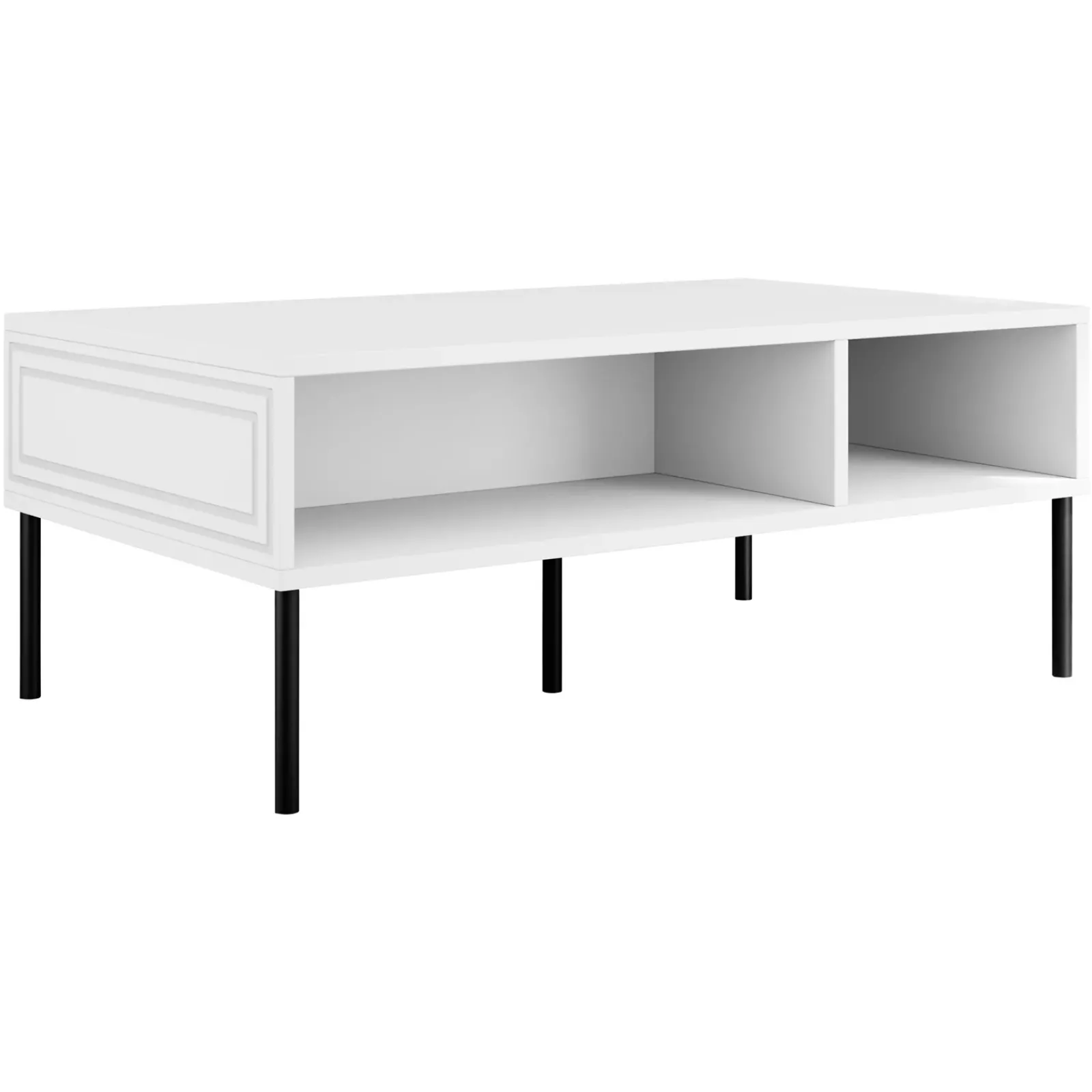 Garnero Arredamenti Tavolini Moderni|Tavolini Moderni-Tavolino da salotto 110x40cm 2 vani Stark Bianco Opaco