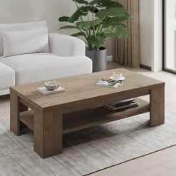 Garnero Arredamenti Tavolini Moderni|Tavolini Moderni-Tavolino da salotto 130x67cm 1 ripiano moderno Islen Noce