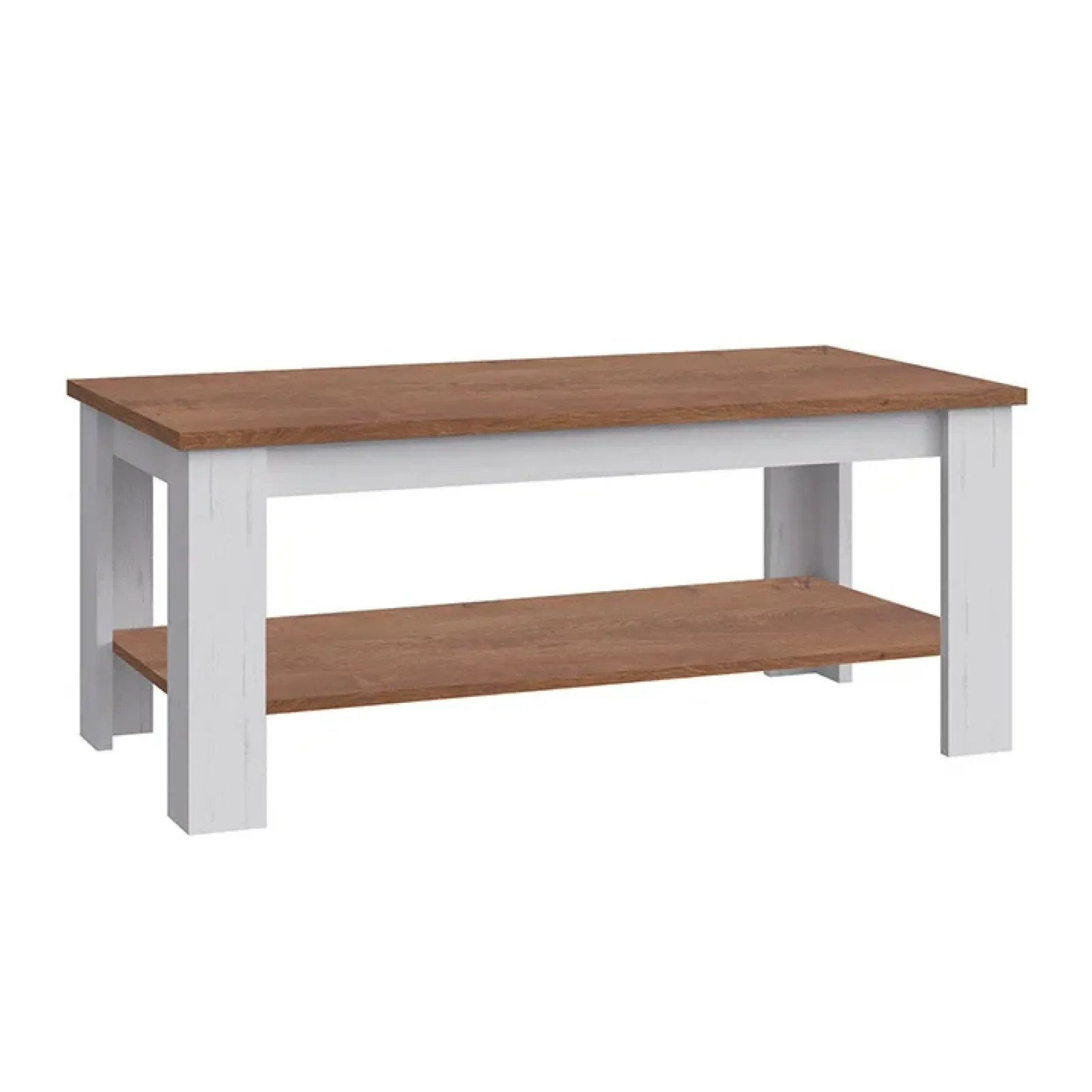 Garnero Arredamenti Tavolini Classici|Tavolini Classici-Tavolino da salotto 120x60cm bianco frassinato rovere Provenza