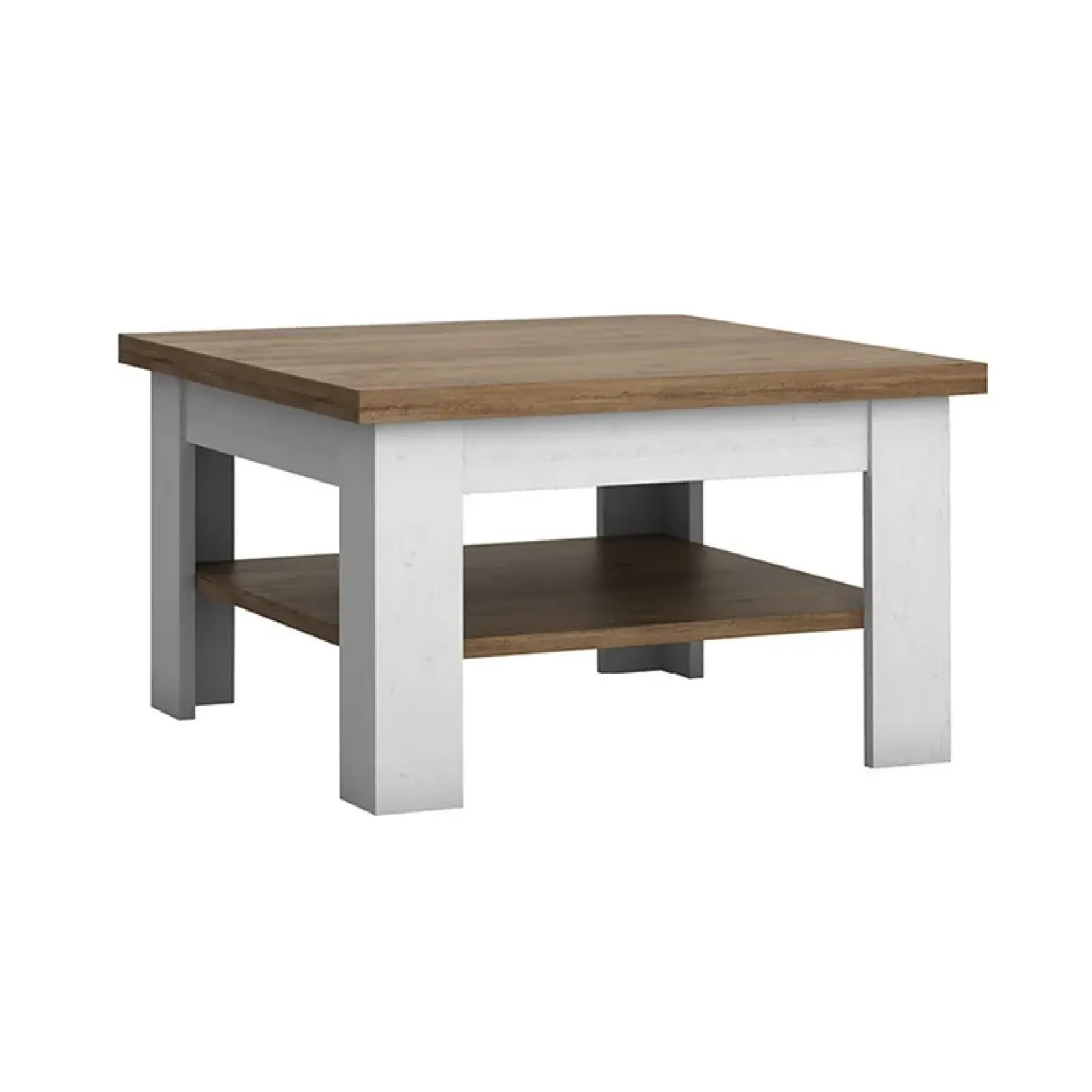 Garnero Arredamenti Tavolini Classici|Tavolini Classici-Tavolino da salotto 70x70cm bianco frassinato rovere Provenza