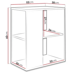Garnero Arredamenti Tavolini Moderni|Tavolini Moderni-Tavolino da salotto 52x30cm con libreria bianco Enea