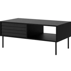 Garnero Arredamenti Tavolini Moderni|Tavolini Moderni-Tavolino da salotto 100x55cm con vano nero Wild Nero Opaco