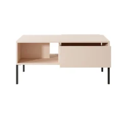 Garnero Arredamenti Tavolini Moderni|Tavolini Moderni-Tavolino da salotto 97x60cm con cassetto beige Melly