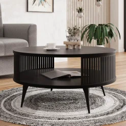 Garnero Arredamenti Tavolini Moderni|Tavolini Moderni-Tavolino da salotto 75x75cm design moderno nero Valeris Nero Opaco