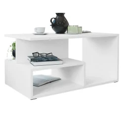 Garnero Arredamenti Tavolini Moderni|Tavolini Moderni-Tavolino da salotto 90x51cm design moderno bianco Miralys
