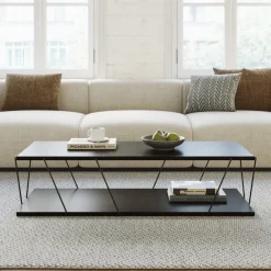 Garnero Arredamenti Tavolini Moderni|Tavolini Moderni-Tavolino da salotto 120x50cm industrial antracite Taleggio