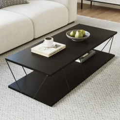 Garnero Arredamenti Tavolini Moderni|Tavolini Moderni-Tavolino da salotto 120x50cm industrial antracite Taleggio