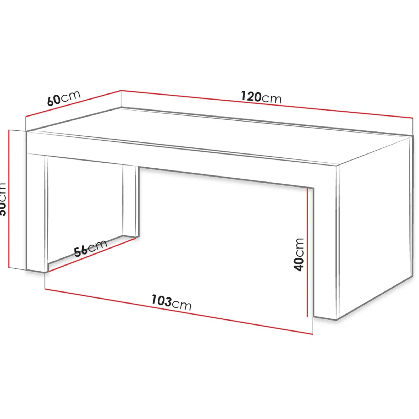 Garnero Arredamenti Tavolini Moderni|Tavolini Moderni-Tavolino da salotto 120x60cm moderno rovere rustico antracite Calyssa