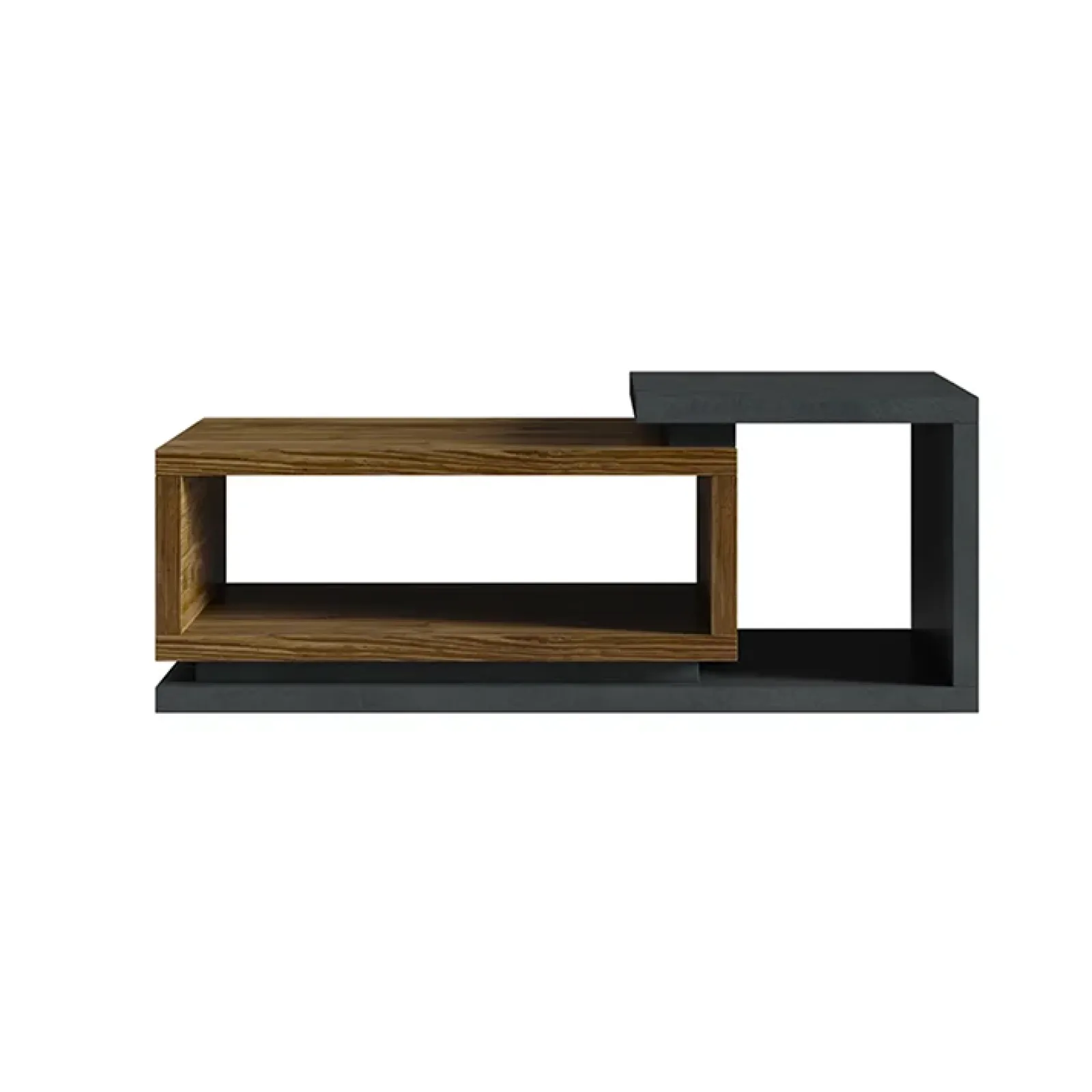 Garnero Arredamenti Tavolini Moderni|Tavolini Moderni-Tavolino da soggiorno 120x60cm design antracite noce Megan Gihome® Antracite - Noce